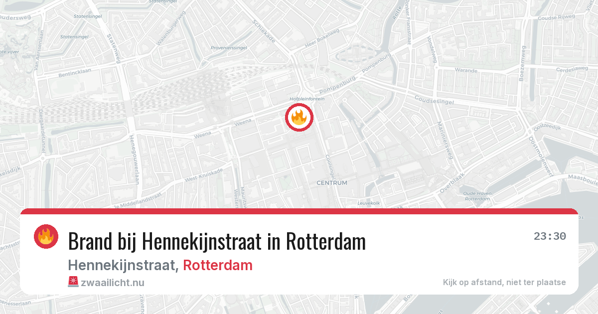 Brand bij Hennekijnstraat in Rotterdam — 25 jul 2026