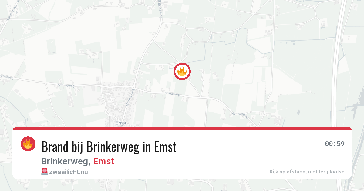 Brand bij Brinkerweg in Emst — 25 jul 2026