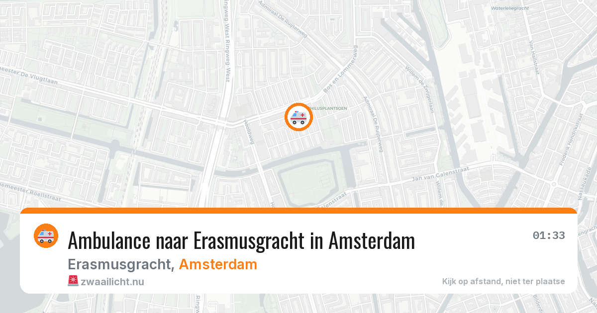 Ambulance naar Erasmusgracht in Amsterdam — 11 jul 2026