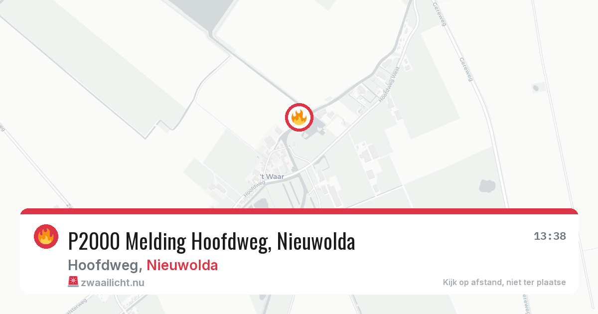 P2000 Melding Hoofdweg, Nieuwolda — 5 feb 2026