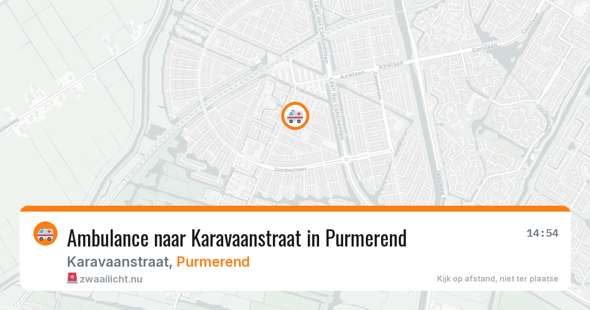 Ambulance naar Karavaanstraat in Purmerend — 26 jul 2026