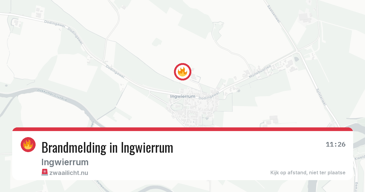 Brandmelding in Ingwierrum — 26 feb 2026