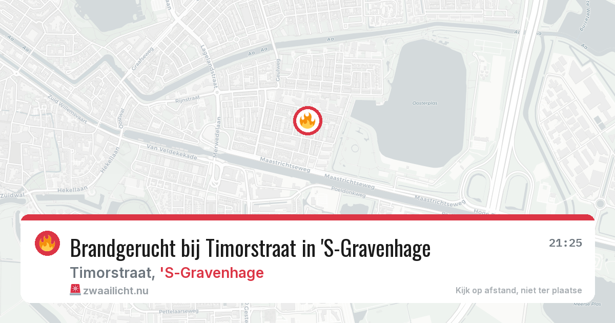 Brandgerucht bij Timorstraat in 'S-Gravenhage — 23 mrt 2026