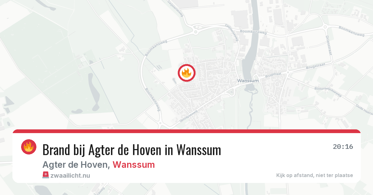 Brand bij Agter de Hoven in Wanssum — 28 mei 2026