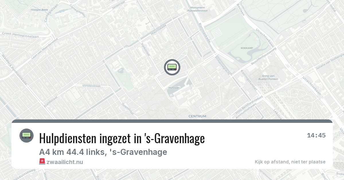 Hulpdiensten ingezet in 's-Gravenhage — 30 jan 2026 | 🚨 Zwaailicht.nu