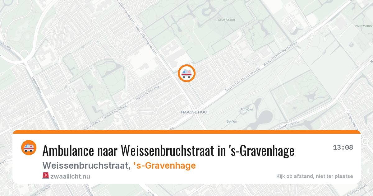 Ambulance naar Weissenbruchstraat in 's-Gravenhage — 16 jul 2026