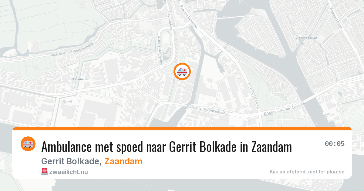 Ambulance met spoed naar Gerrit Bolkade in Zaandam — 10 jul 2026