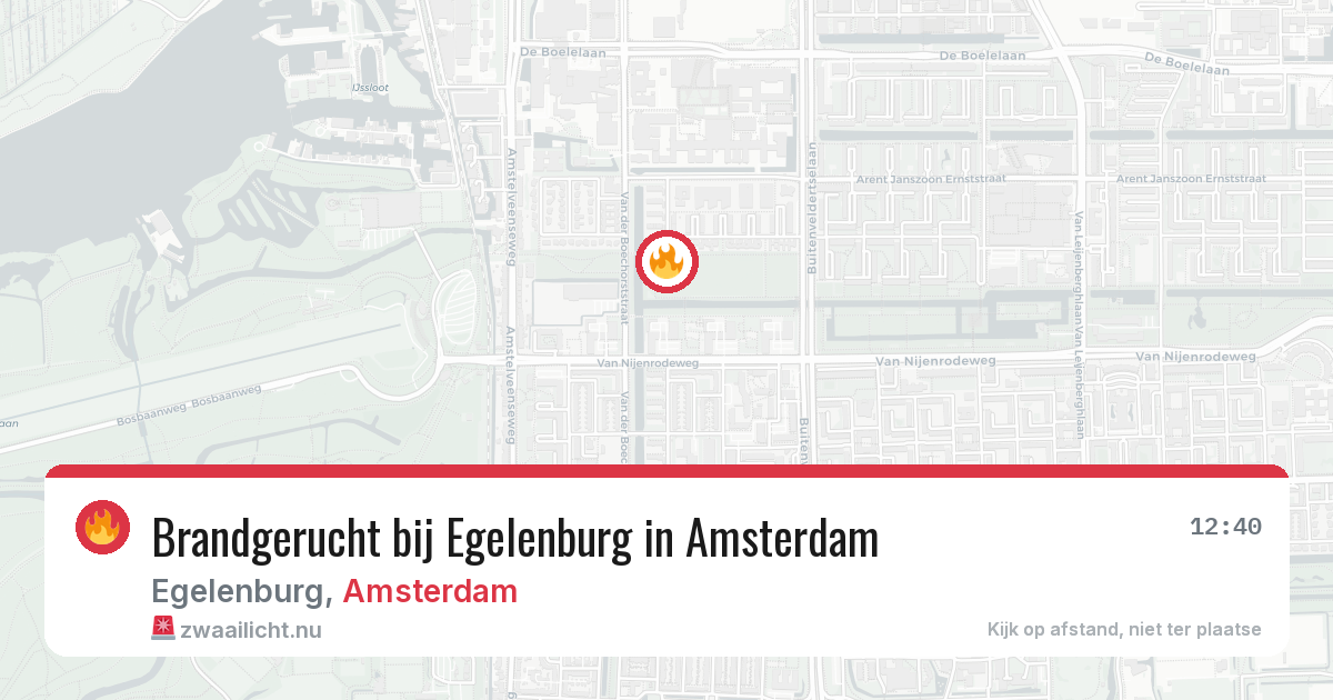 Brandgerucht bij Egelenburg in Amsterdam — 23 apr 2026