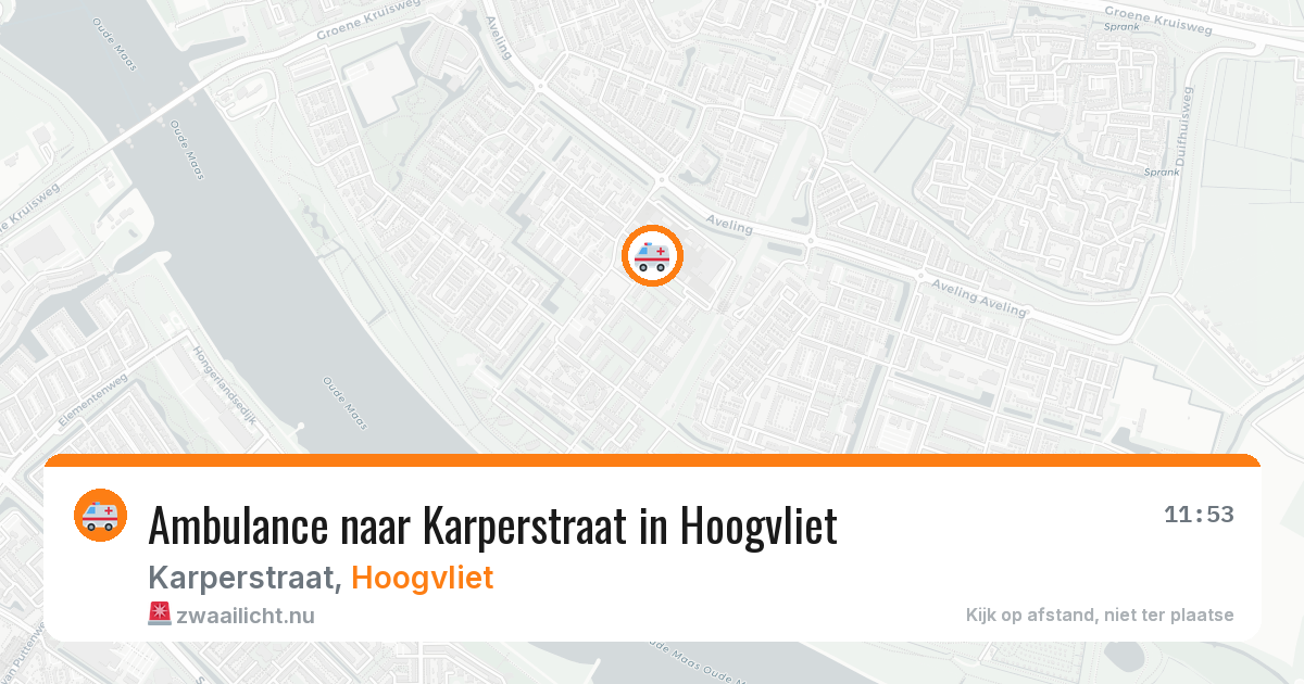Ambulance naar Karperstraat in Hoogvliet — 30 mrt 2026