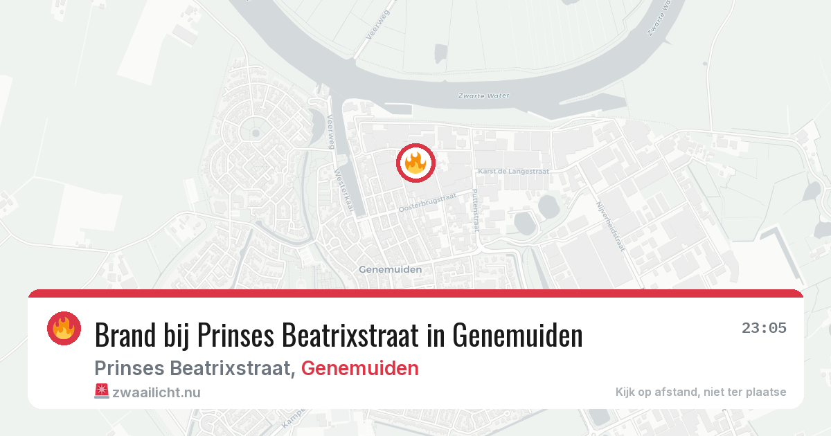 Brand bij Prinses Beatrixstraat in Genemuiden — 10 jul 2026