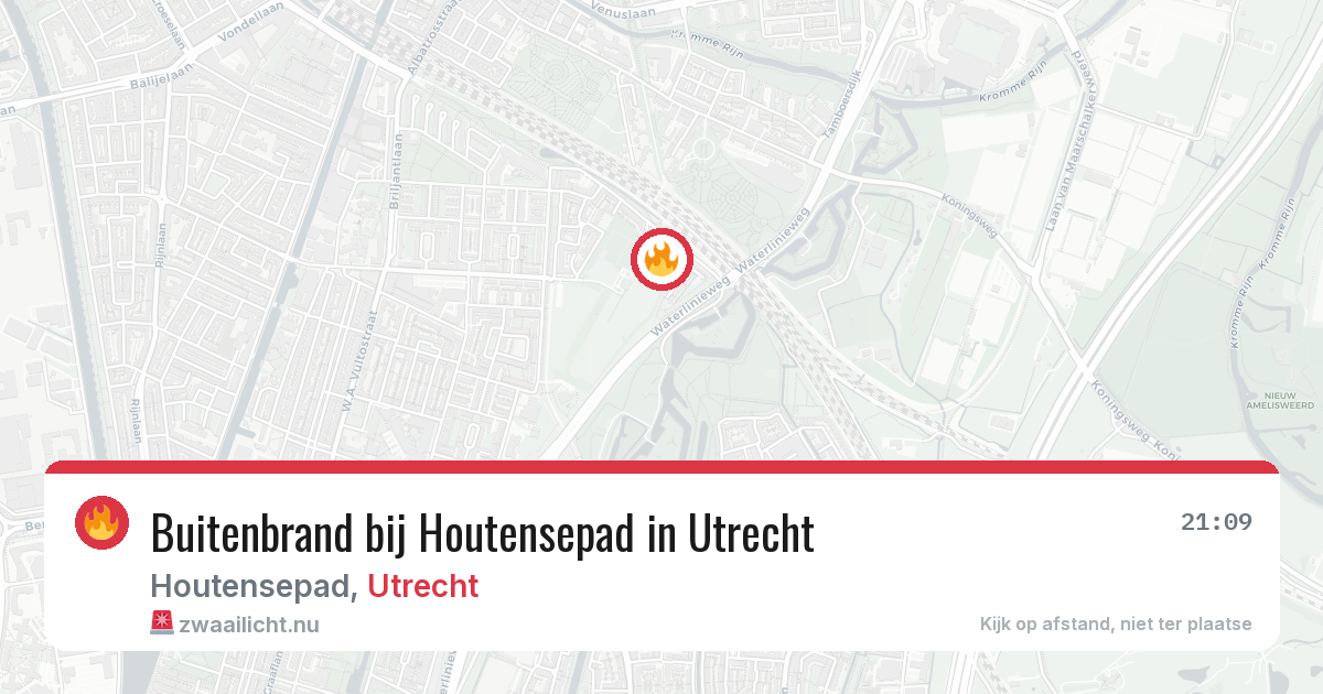 Buitenbrand bij Houtensepad in Utrecht — 19 jul 2026