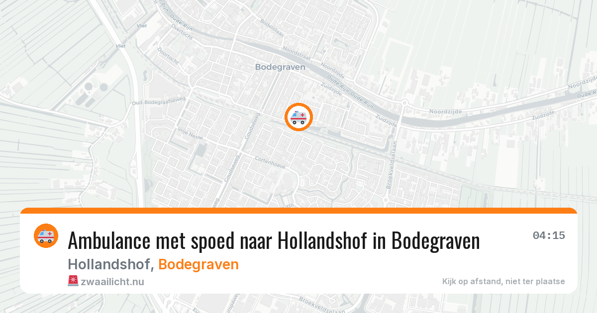 Ambulance met spoed naar Hollandshof in Bodegraven — 19 mrt 2026