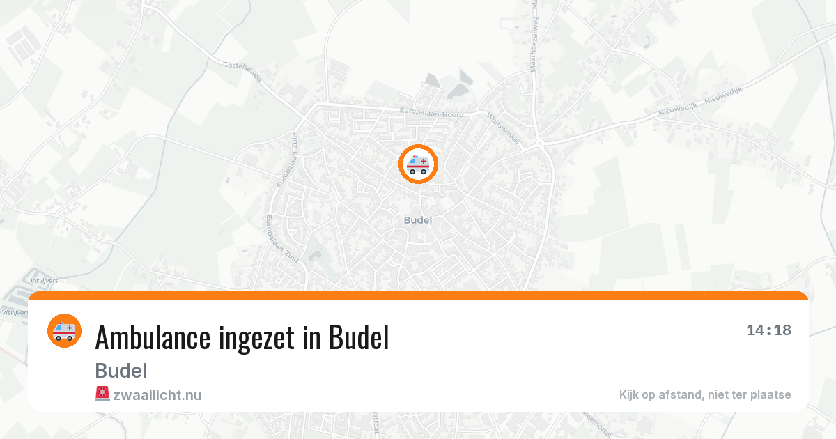 Ambulance ingezet in Budel — 13 mei 2026