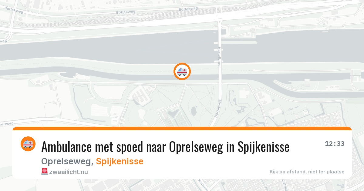 Ambulance met spoed naar Oprelseweg in Spijkenisse — 23 mei 2026