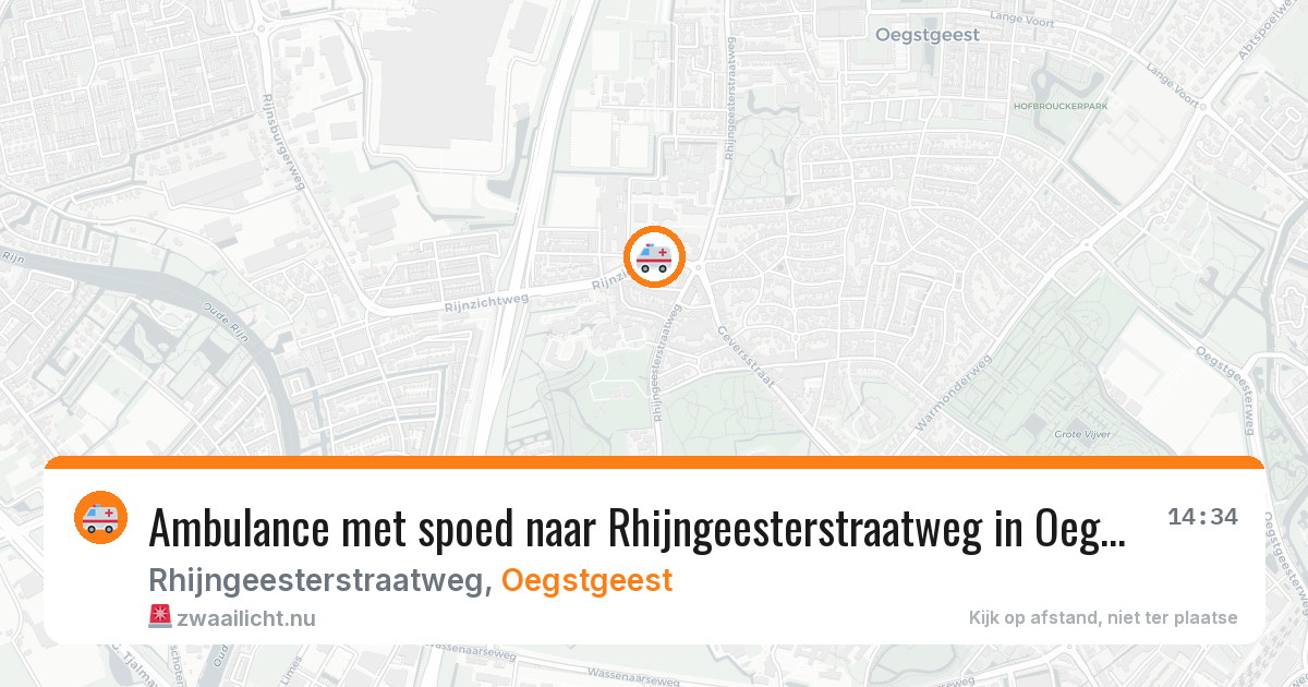 Ambulance met spoed naar Rhijngeesterstraatweg in Oegstgeest — 25 jan 2026