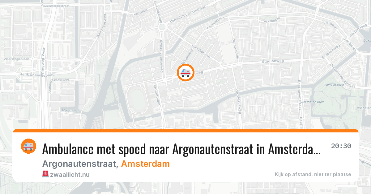 Ambulance met spoed naar Argonautenstraat in Amsterdam — 4 jun 2026