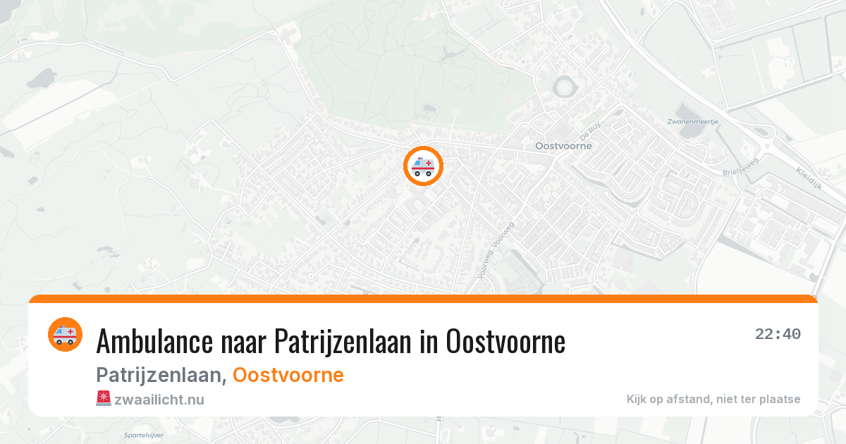 Ambulance naar Patrijzenlaan in Oostvoorne — 22 mei 2026