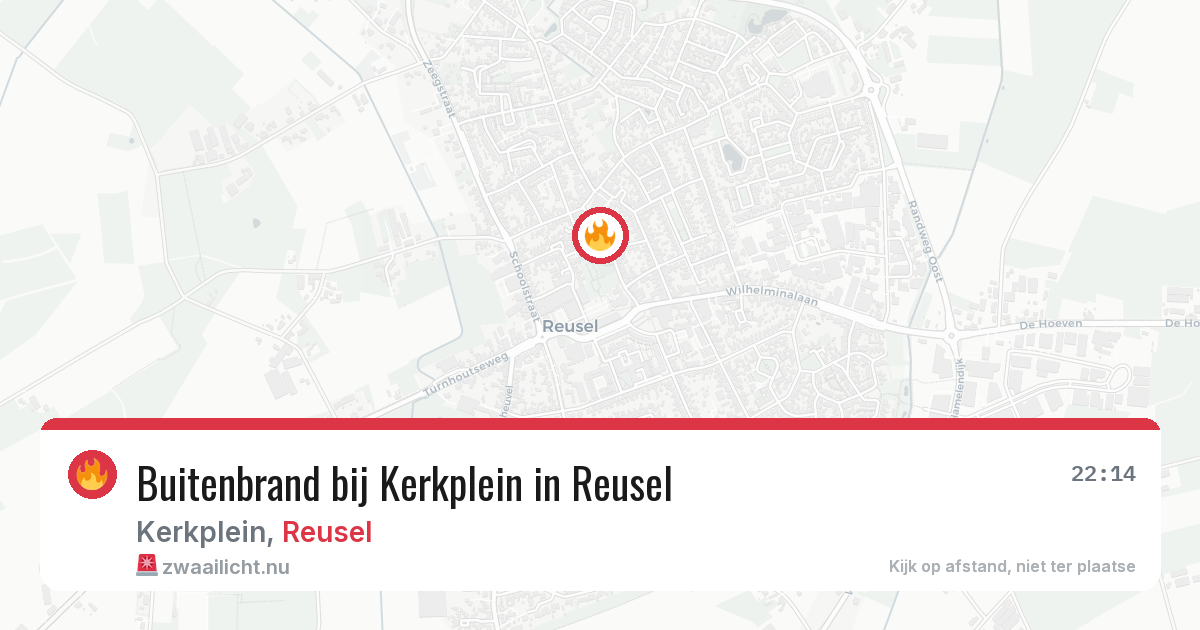 Buitenbrand bij Kerkplein in Reusel — 14 jul 2026