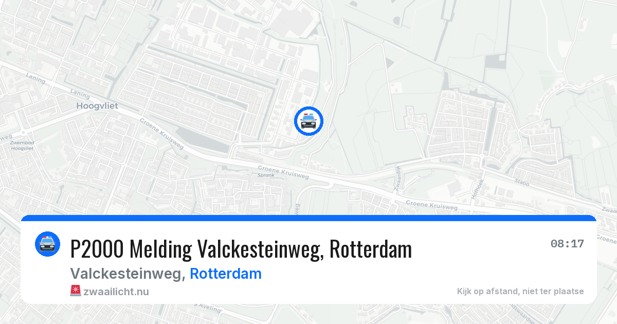 P2000 Melding Valckesteinweg, Rotterdam — 3 mei 2026