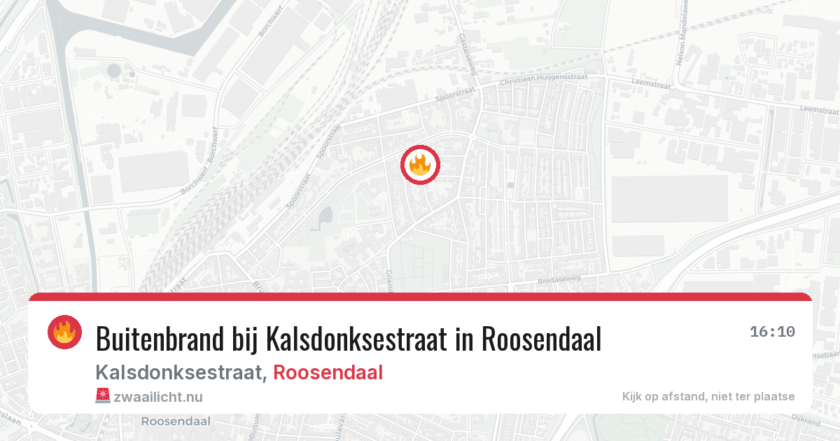 Buitenbrand bij Kalsdonksestraat in Roosendaal — 25 jul 2026