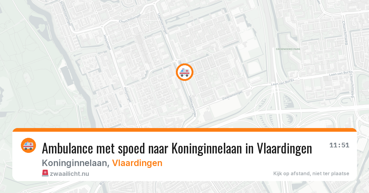 Ambulance met spoed naar Koninginnelaan in Vlaardingen — 27 mrt 2026