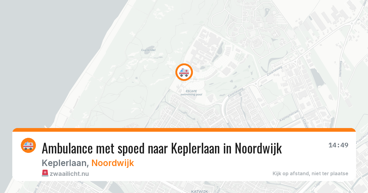 Ambulance met spoed naar Keplerlaan in Noordwijk — 17 mrt 2026