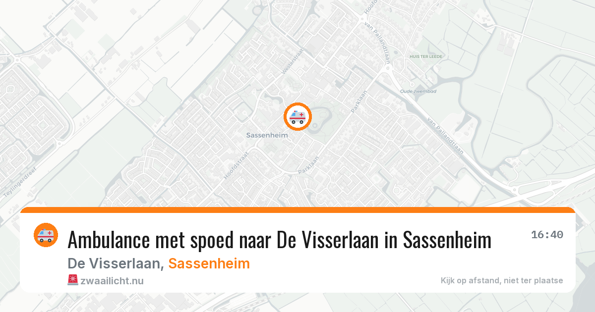 Ambulance met spoed naar De Visserlaan in Sassenheim — 12 feb 2026
