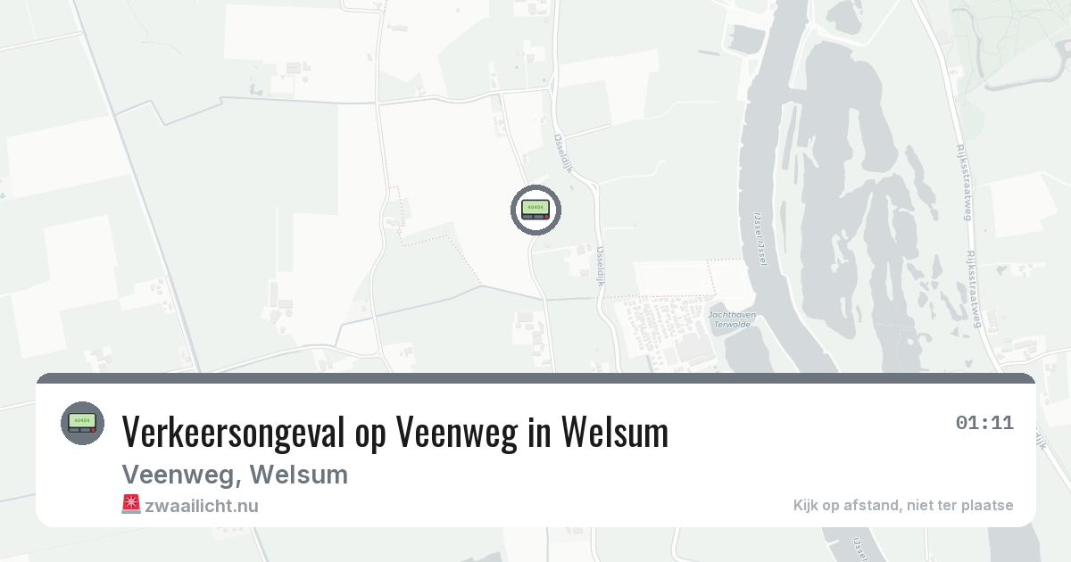 Verkeersongeval op Veenweg in Welsum — 17 jul 2026