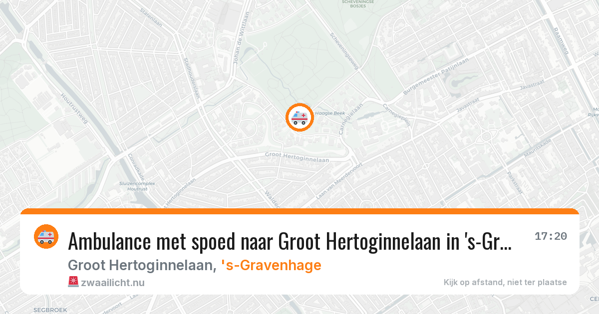 Ambulance met spoed naar Groot Hertoginnelaan in 's-Gravenhage — 10 mei 2026