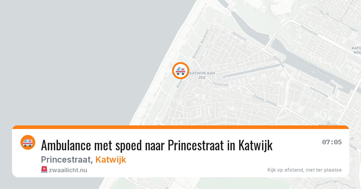 Ambulance met spoed naar Princestraat in Katwijk — 18 jan 2026