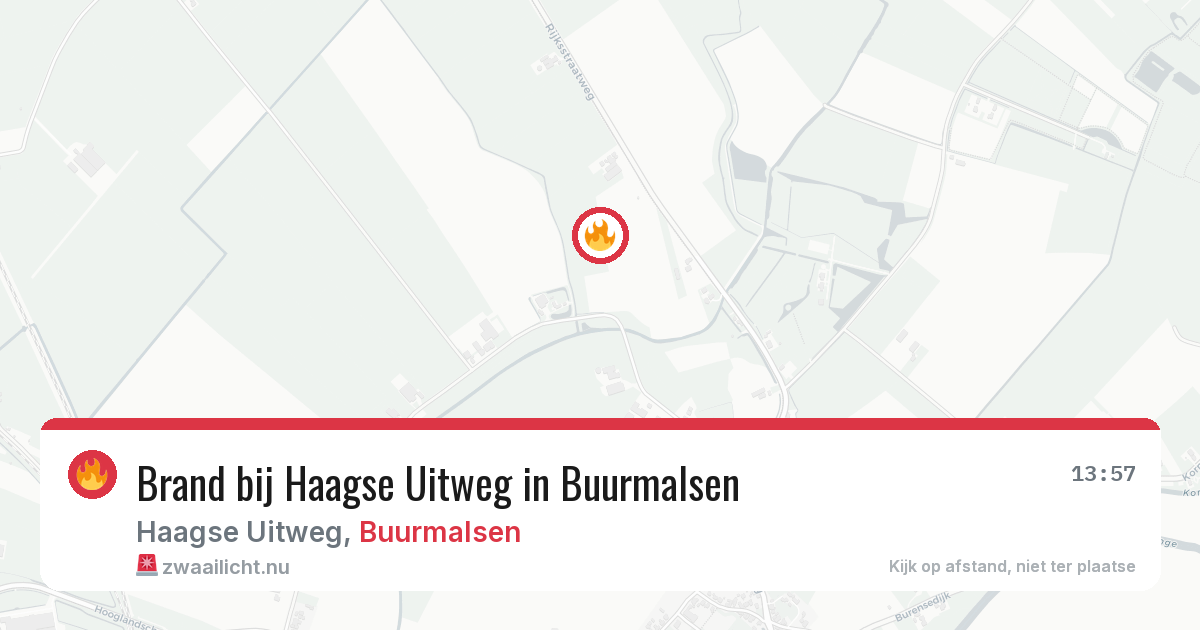 Brand bij Haagse Uitweg in Buurmalsen — 9 mei 2026