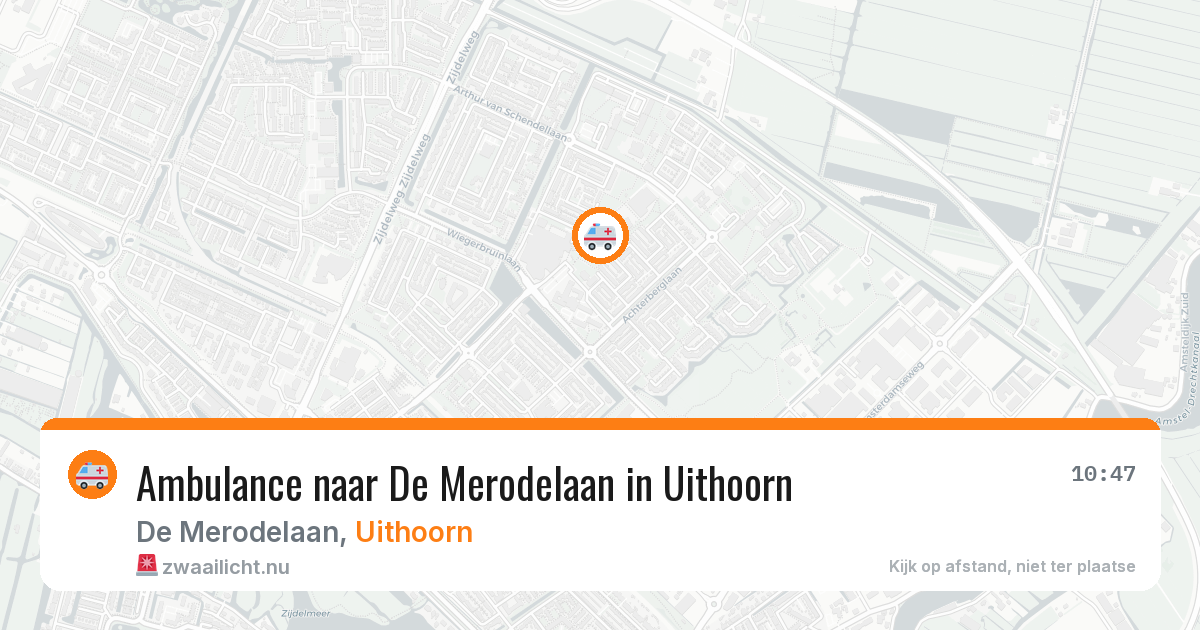 Ambulance naar De Merodelaan in Uithoorn — 25 jul 2026