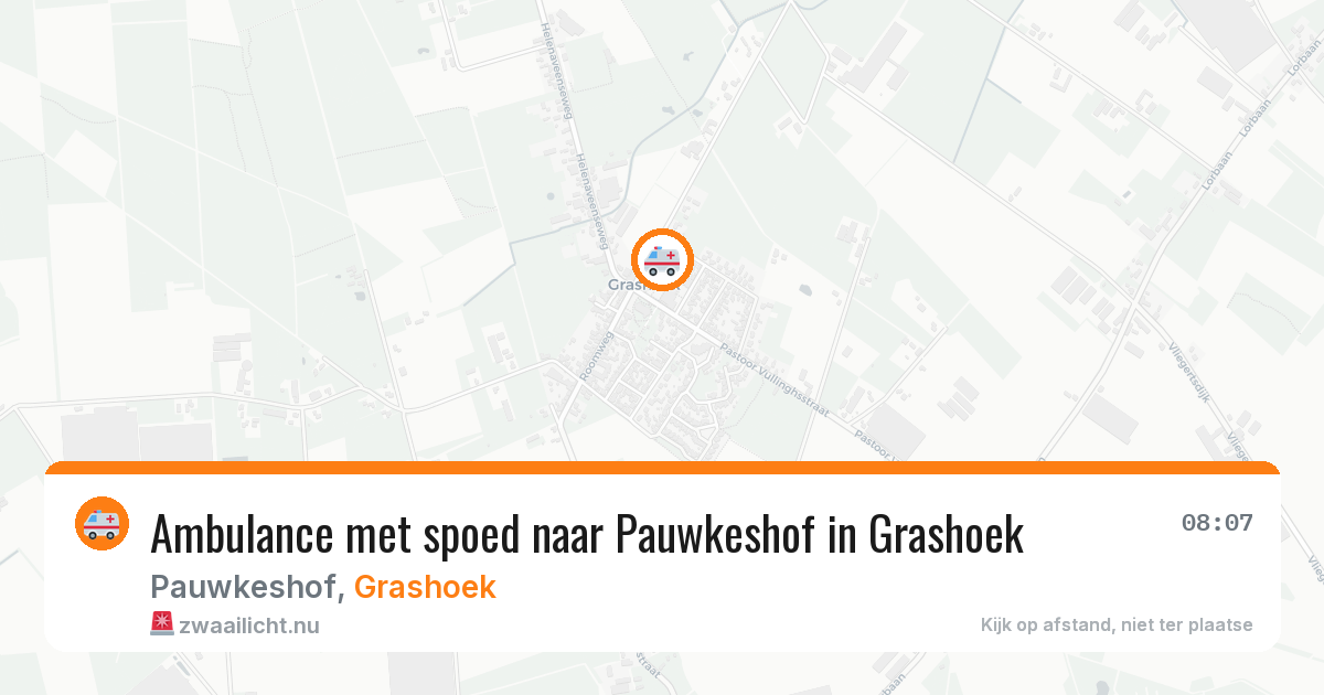 Ambulance met spoed naar Pauwkeshof in Grashoek — 3 jun 2026