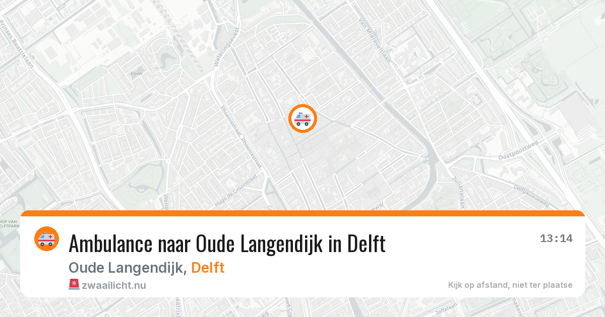 Ambulance naar Oude Langendijk in Delft — 27 apr 2026