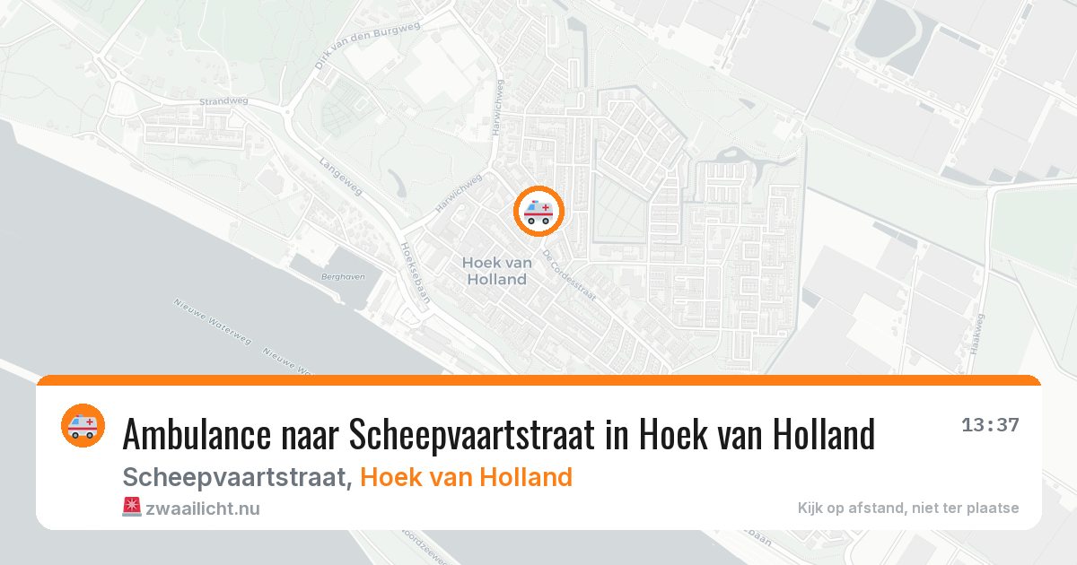 Ambulance naar Scheepvaartstraat in Hoek van Holland — 18 jul 2026