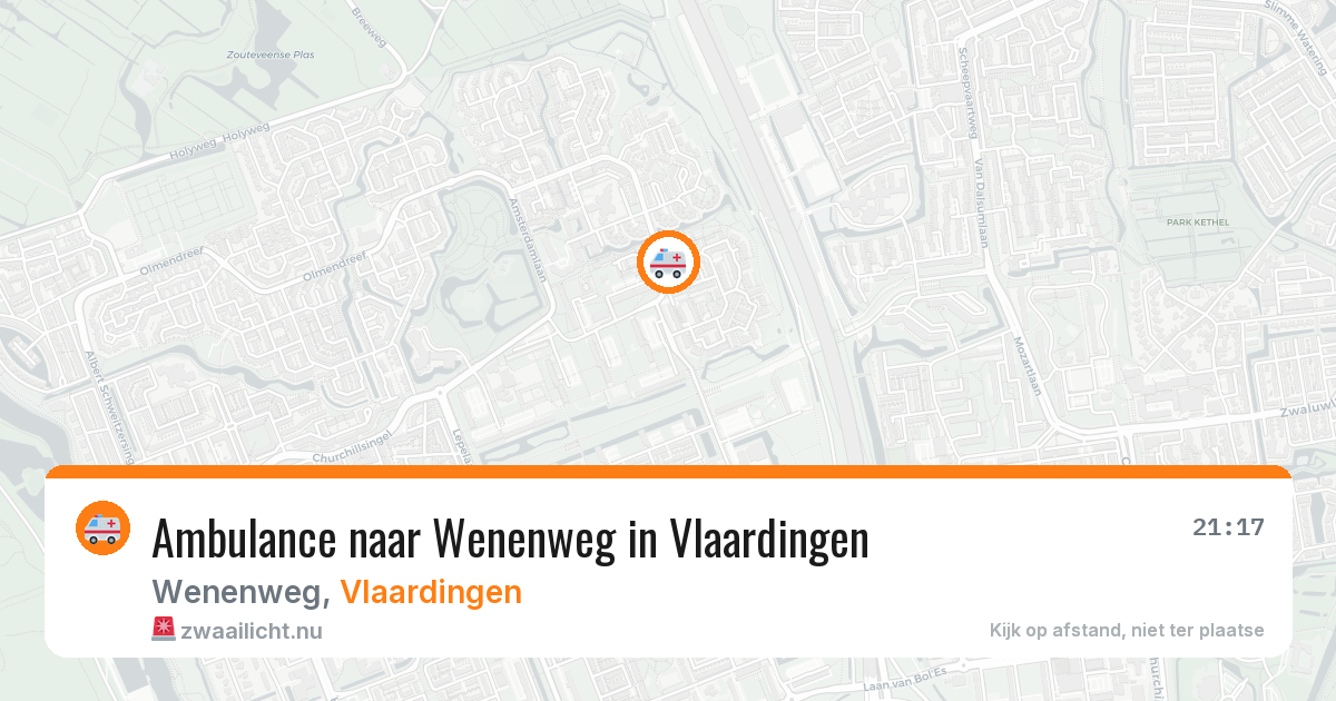 Ambulance naar Wenenweg in Vlaardingen — 20 mei 2026