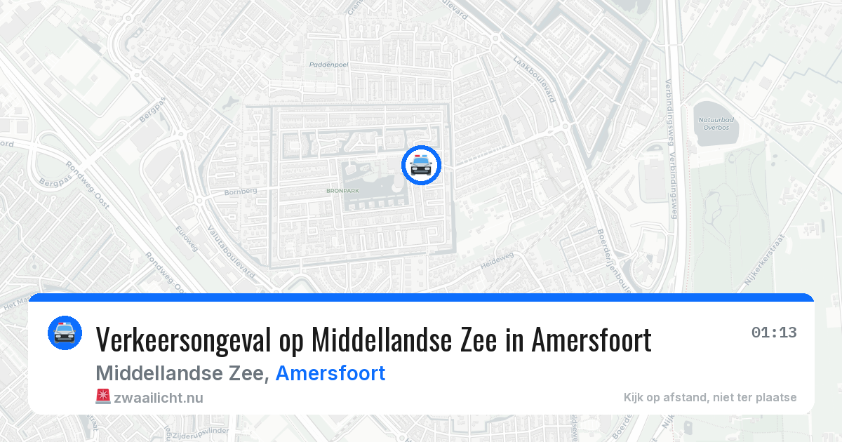 Verkeersongeval op Middellandse Zee in Amersfoort — 25 jul 2026