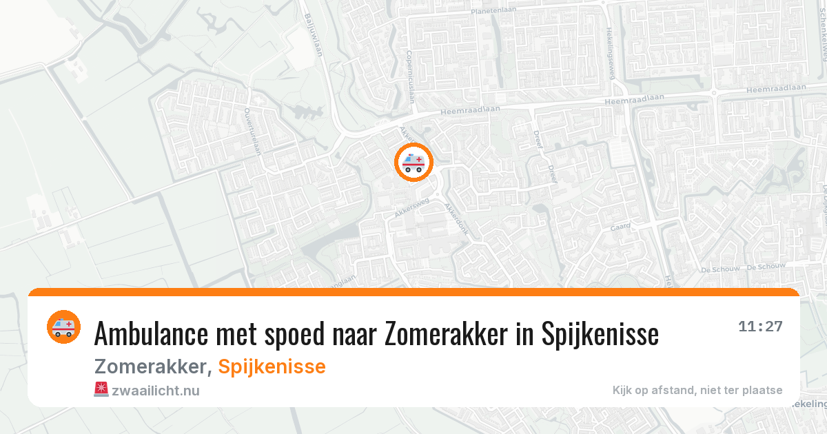 Ambulance met spoed naar Zomerakker in Spijkenisse — 7 mei 2026