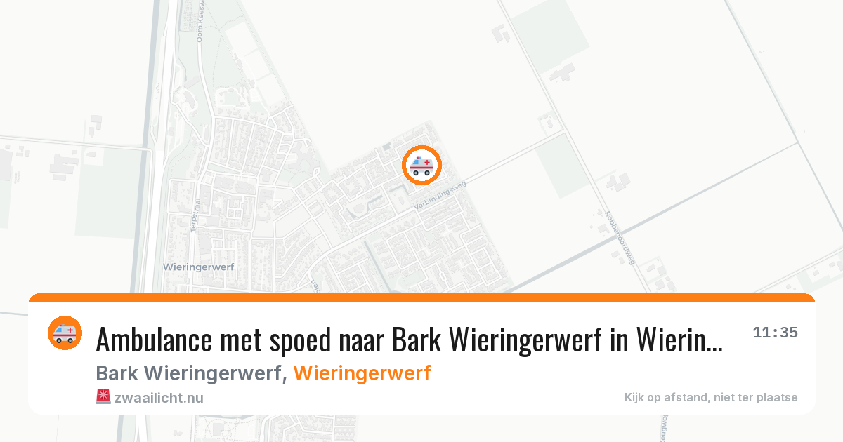 Ambulance met spoed naar Bark Wieringerwerf in Wieringerwerf — 7 jul 2026