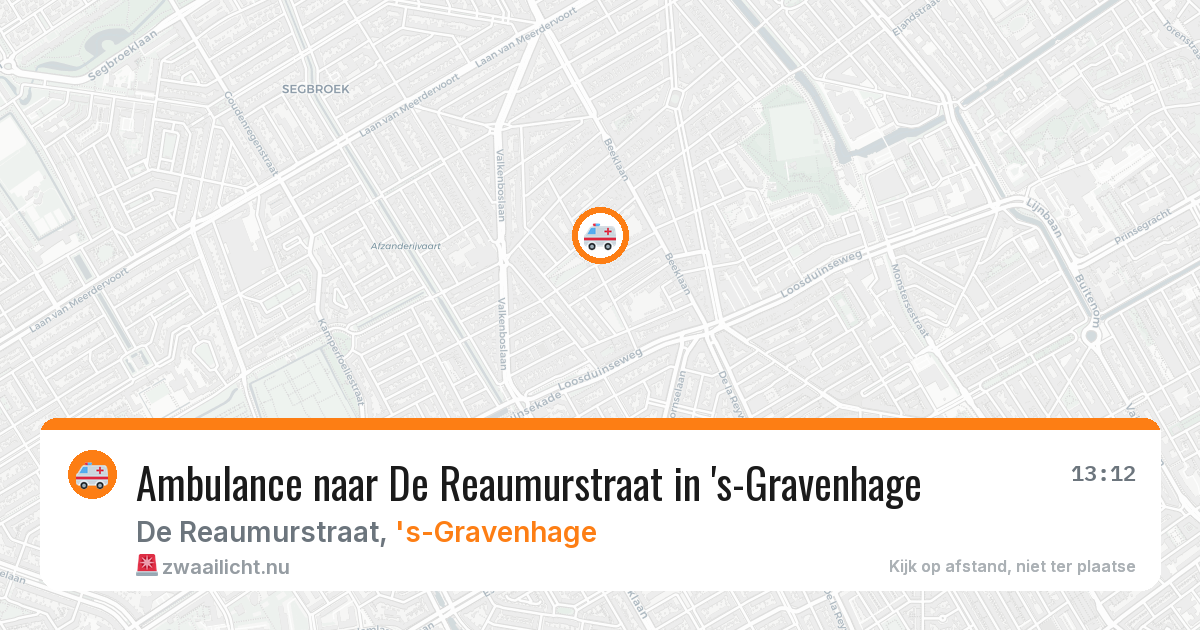Ambulance naar De Reaumurstraat in 's-Gravenhage — 24 jul 2026