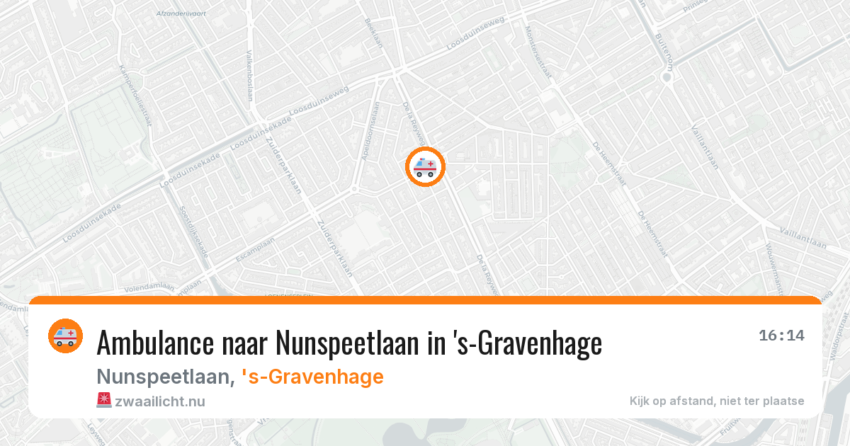 Ambulance naar Nunspeetlaan in 's-Gravenhage — 6 jun 2026