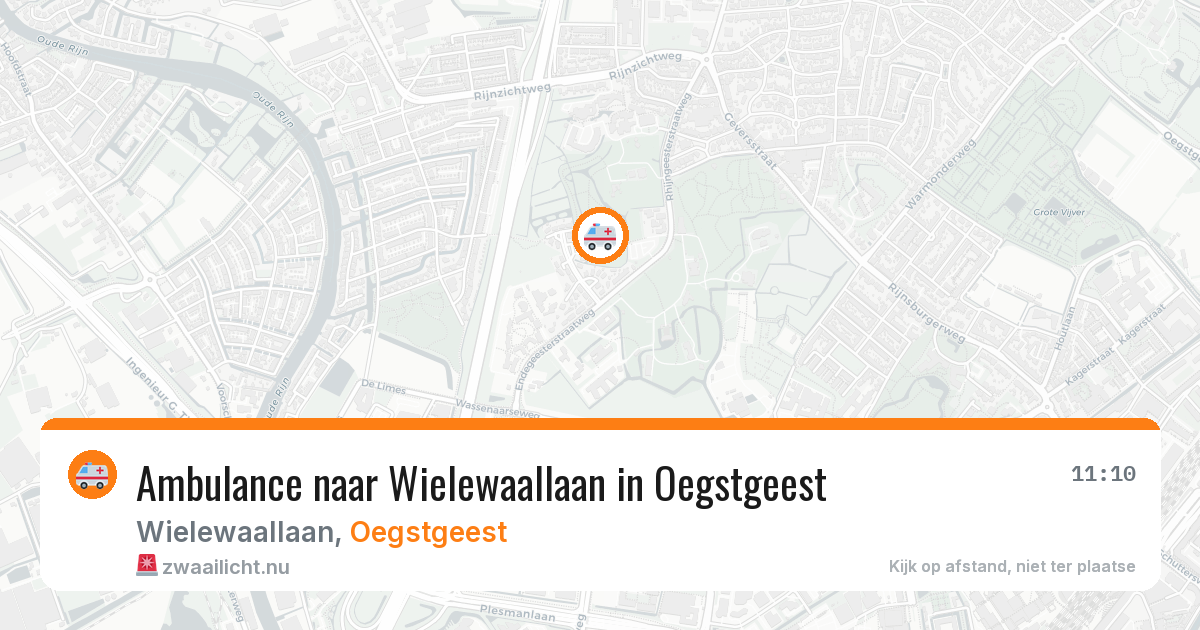 Ambulance naar Wielewaallaan in Oegstgeest — 12 jul 2026