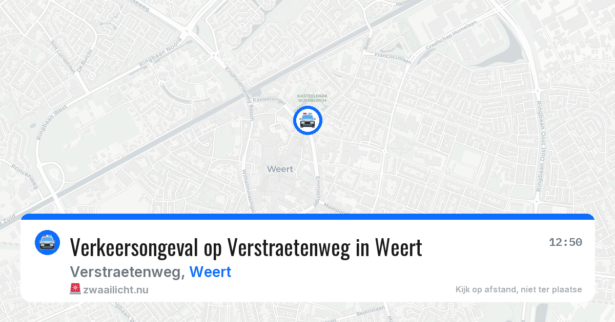 Verkeersongeval op Verstraetenweg in Weert — 26 jul 2026