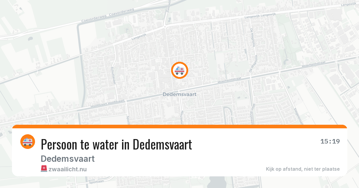 Persoon te water in Dedemsvaart — 10 jul 2026