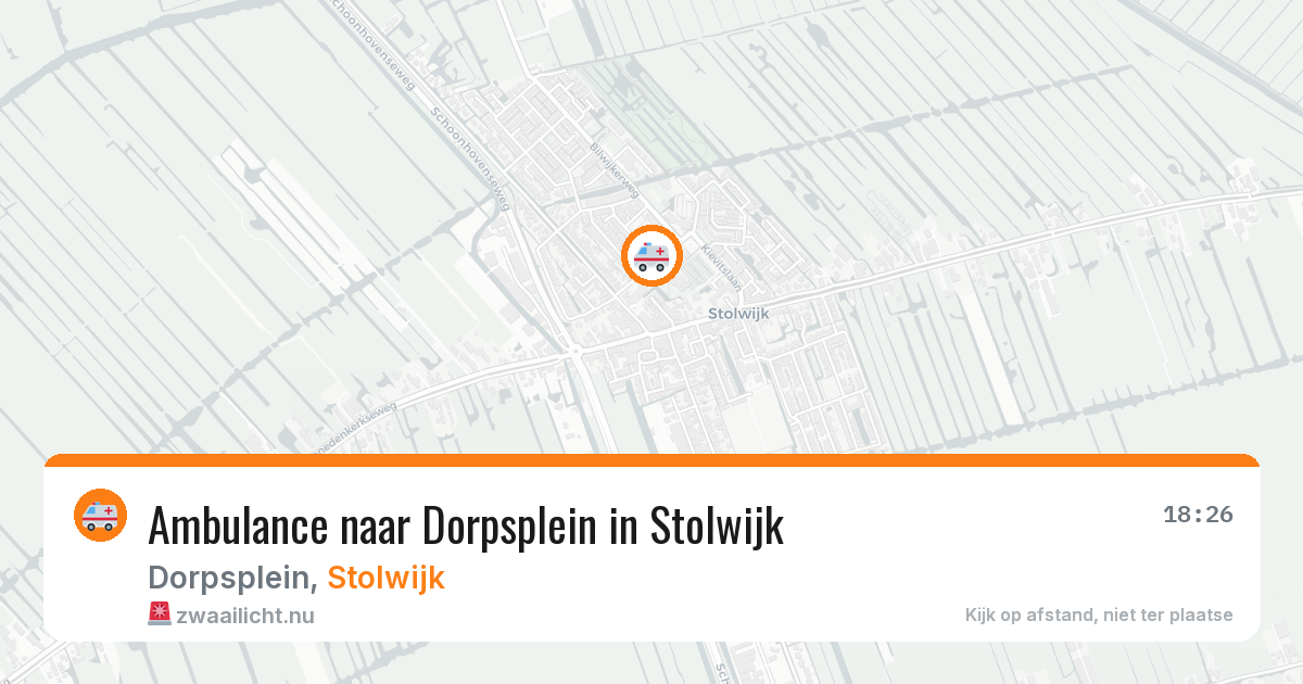 Ambulance naar Dorpsplein in Stolwijk — 28 mrt 2026