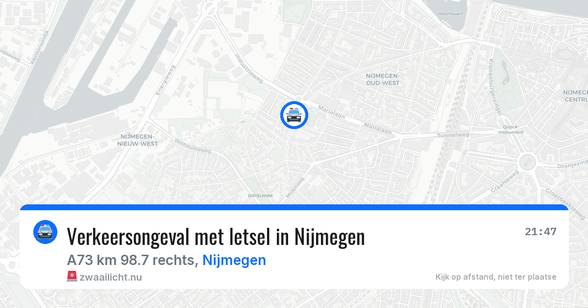 Verkeersongeval met letsel in Nijmegen — 15 mrt 2026