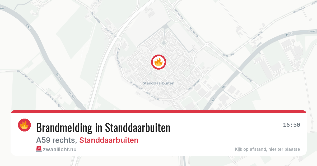 Brandmelding in Standdaarbuiten — 25 jul 2026