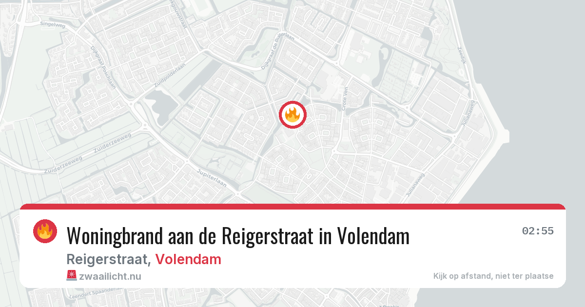 Woningbrand aan de Reigerstraat in Volendam — 28 mei 2026