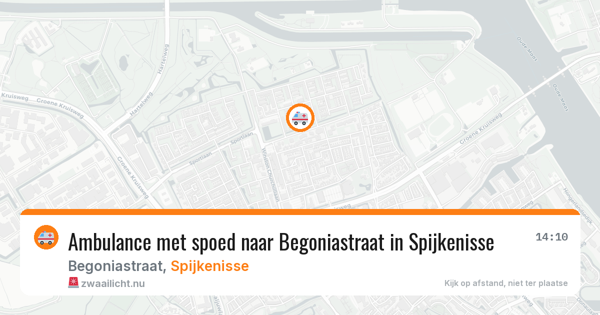 Ambulance met spoed naar Begoniastraat in Spijkenisse — 28 mrt 2026