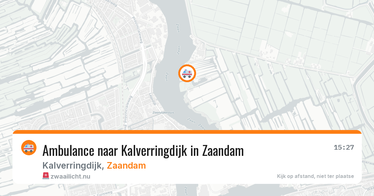 Ambulance naar Kalverringdijk in Zaandam — 13 jul 2026